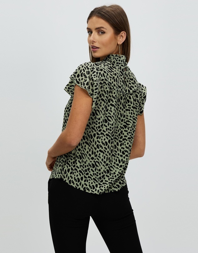 Fia Flutter Sleeve Blouse Size 8 BNWT
