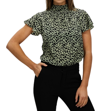 Fia Flutter Sleeve Blouse Size 8 BNWT