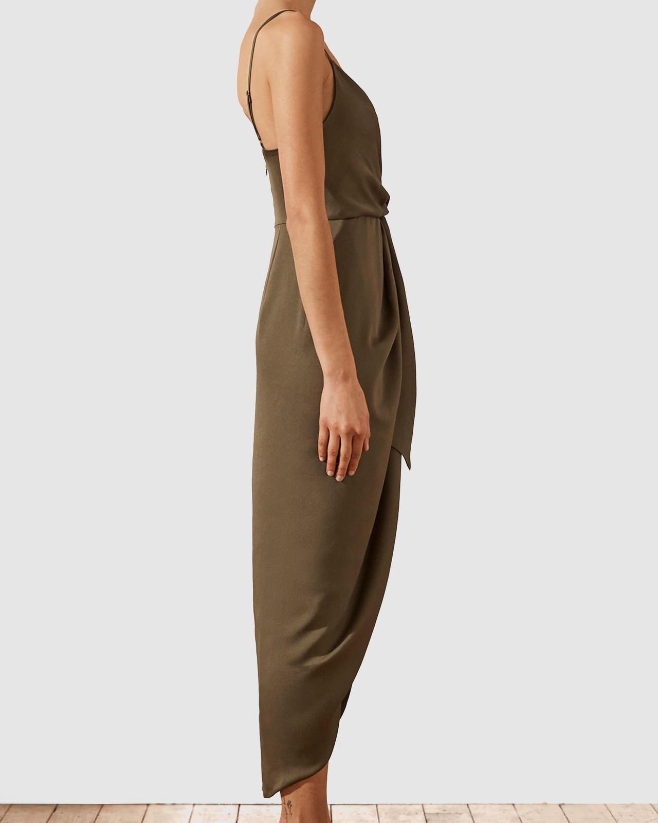 Luxe Tie Front Cocktail Dress