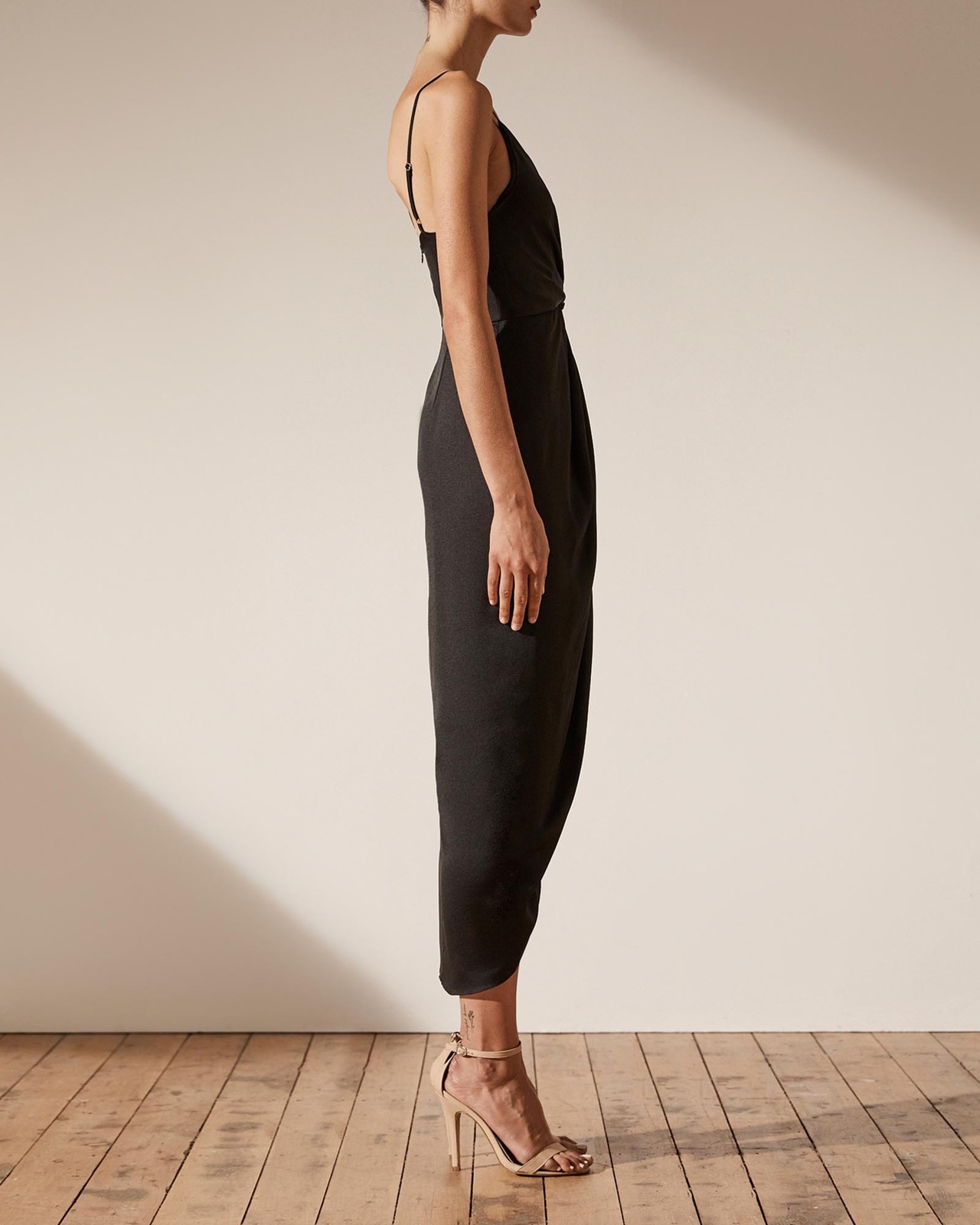 Luxe Tie Front Cocktail Dress