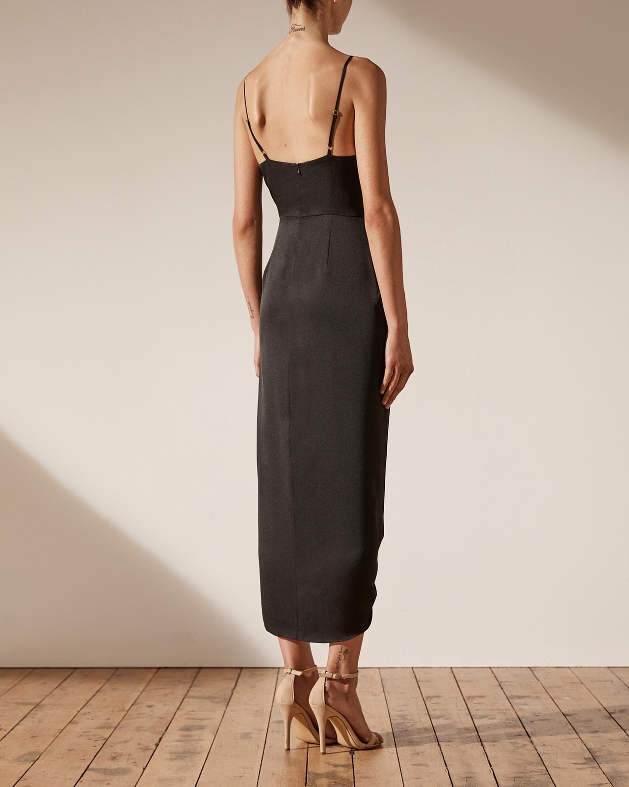 Luxe Tie Front Cocktail Dress