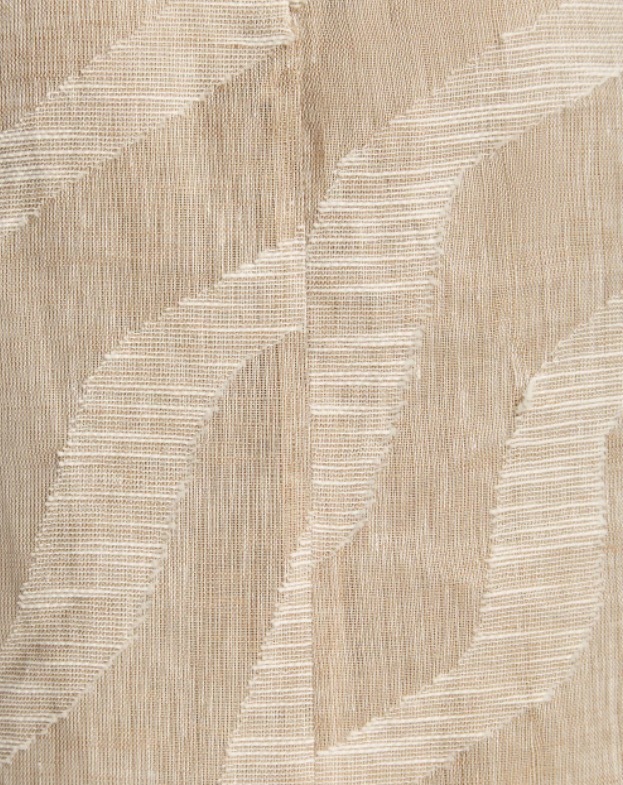 Nadine Gathered Linen Print Dress Size 10