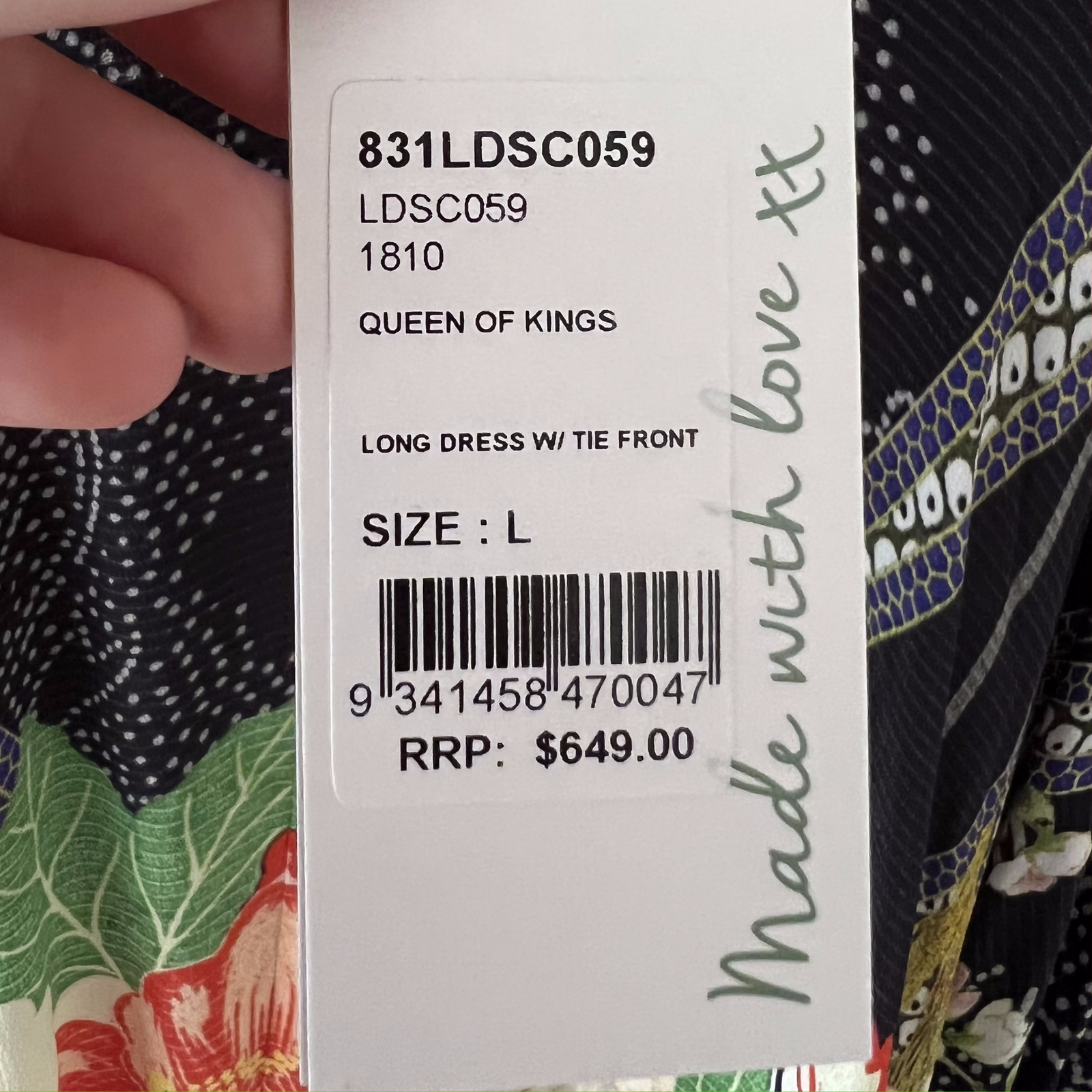 Queen of Kings Maxi Dress Size 12 BNWT