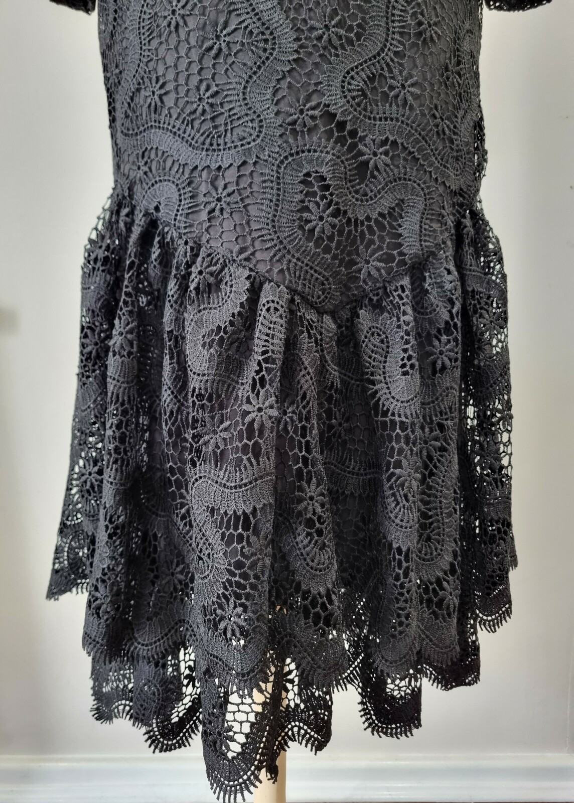 black flowy dress lace Black Lace Maxi Dress main image 0