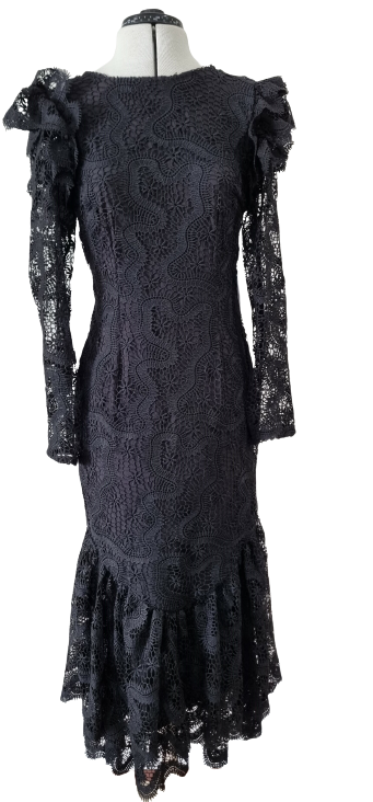 Never fully dressed Black Lace Frida Dress Size 10 BNWT - AirRobe