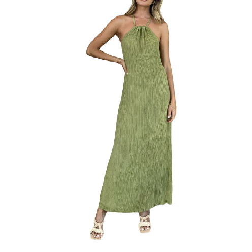 slim fit dress slacks Savannah Morrow Verita Dress in Agave – Coco & Lola main image 1