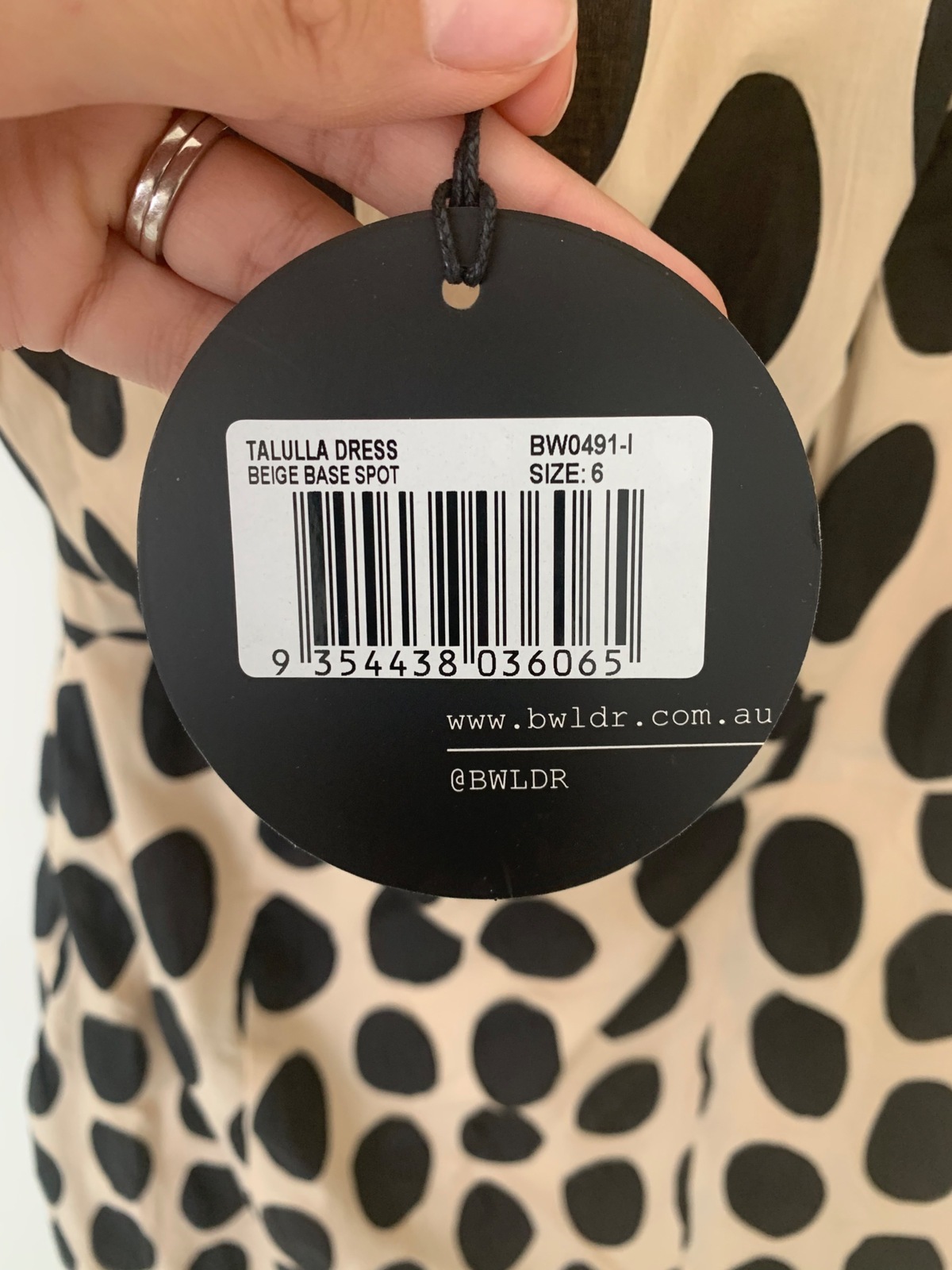 Polka Dot Over The Shoulder Dress Size 6 BNWT