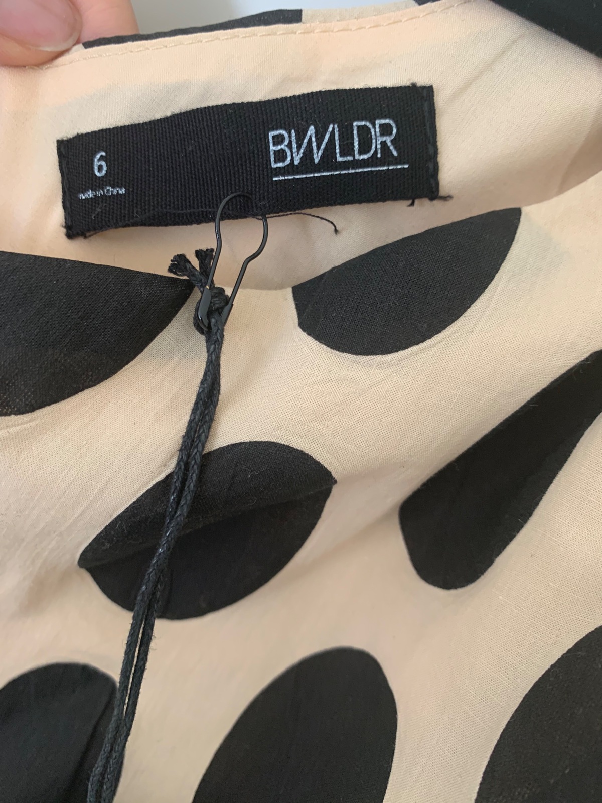 Polka Dot Over The Shoulder Dress Size 6 BNWT