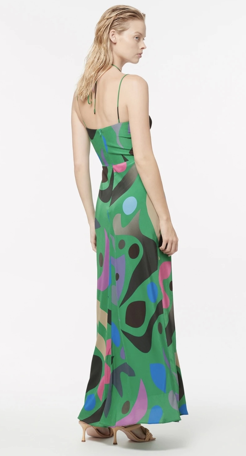 Manning Cartell Aubusson Green Slip Dress Size 8 - AirRobe Manning Cartell Aubusson Green Slip Dress Size 8 - AirRobe