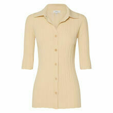 1/2 Sleeve Rib Cardi-Creamed Honey