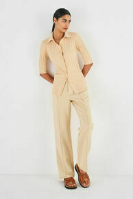 1/2 Sleeve Rib Cardi-Creamed Honey