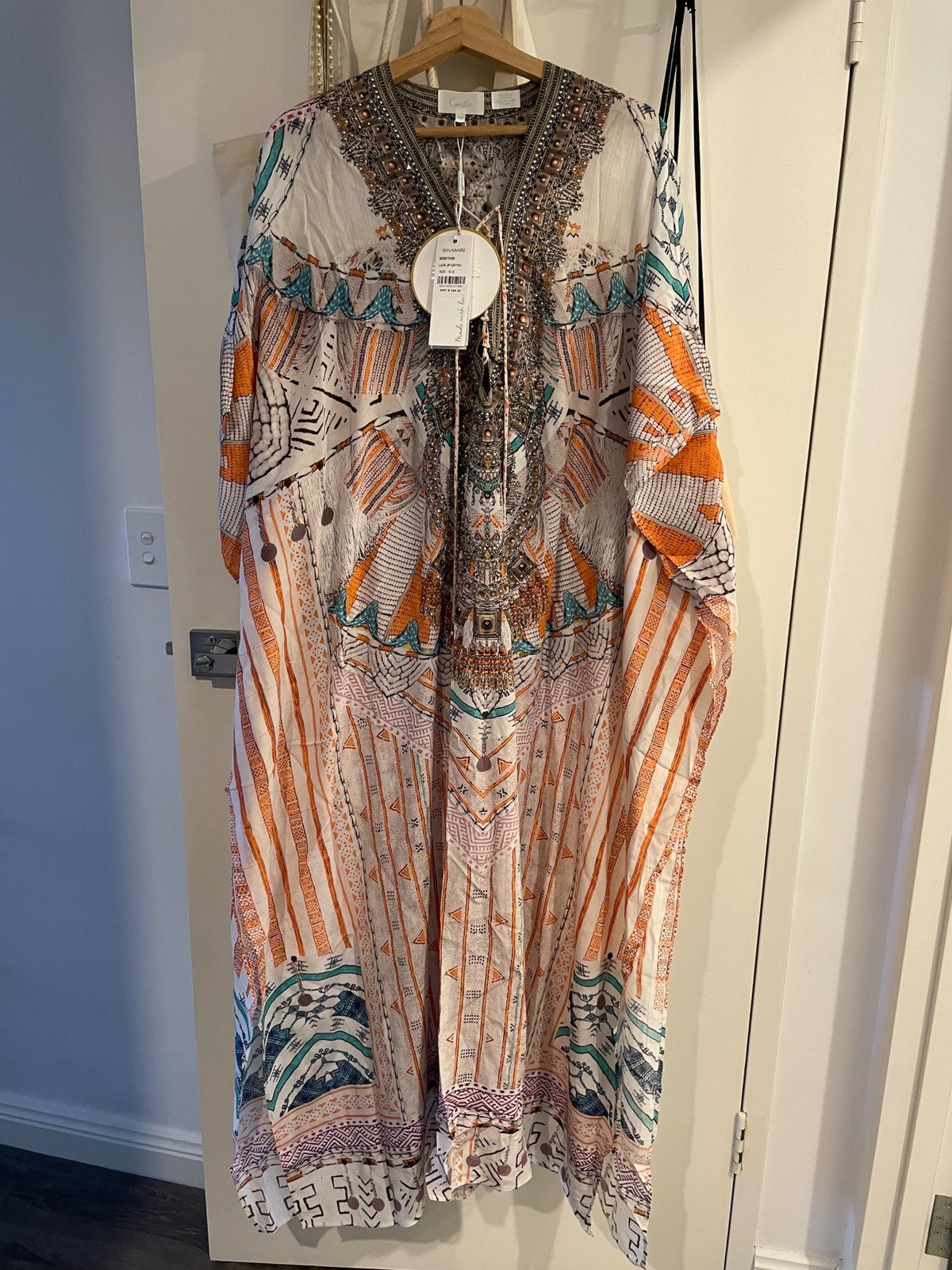 Desert Rose Lace up Kaftan Size 10-14 BNWT