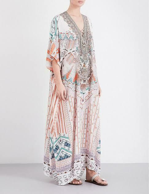 Desert Rose Lace up Kaftan Size 10-14 BNWT