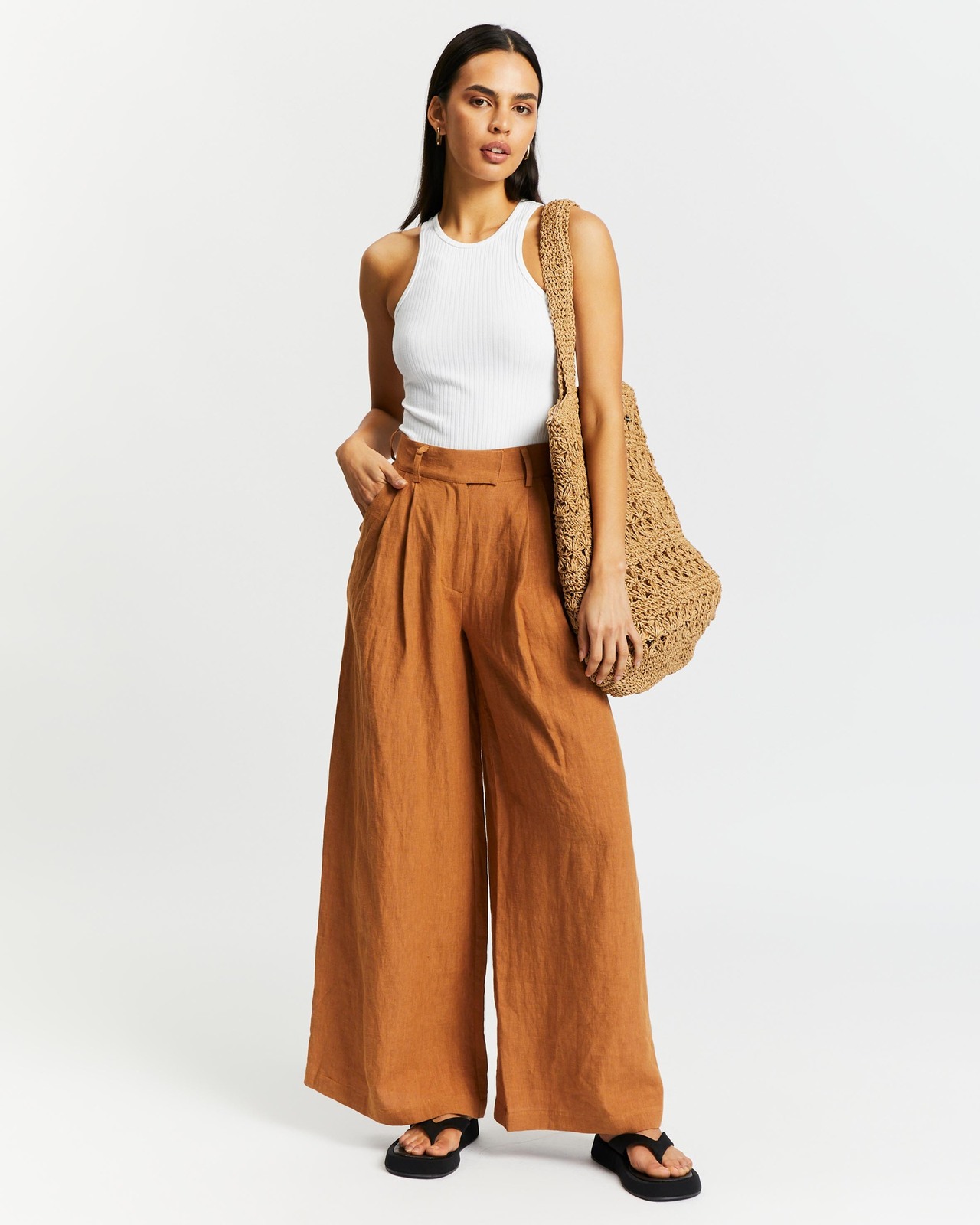 Linen Wide Leg Pants