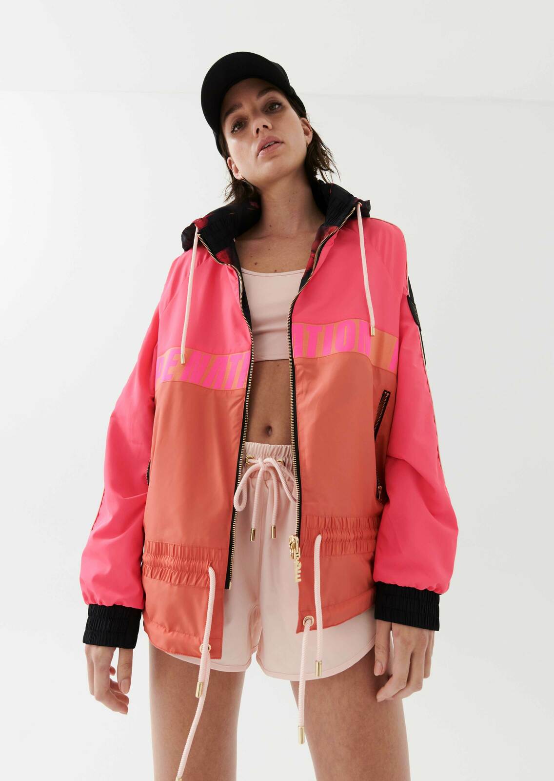 MAN DOWN REVERSIBLE JACKET IN PERSIMMON