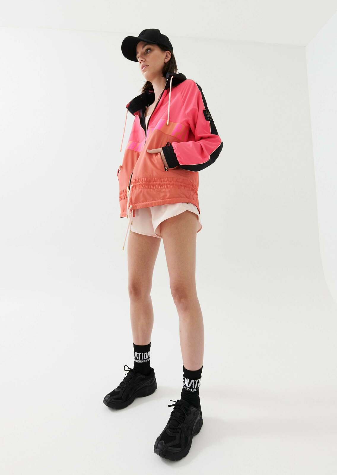 MAN DOWN REVERSIBLE JACKET IN PERSIMMON