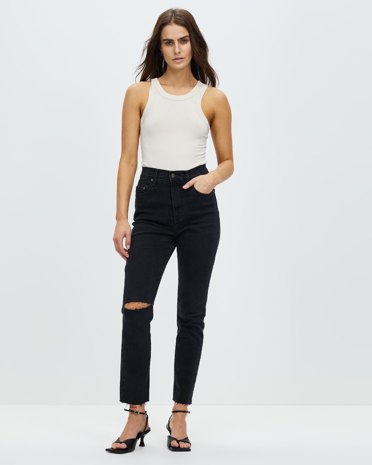 Frankie Ankle Stretch Slim High Rise Jeans