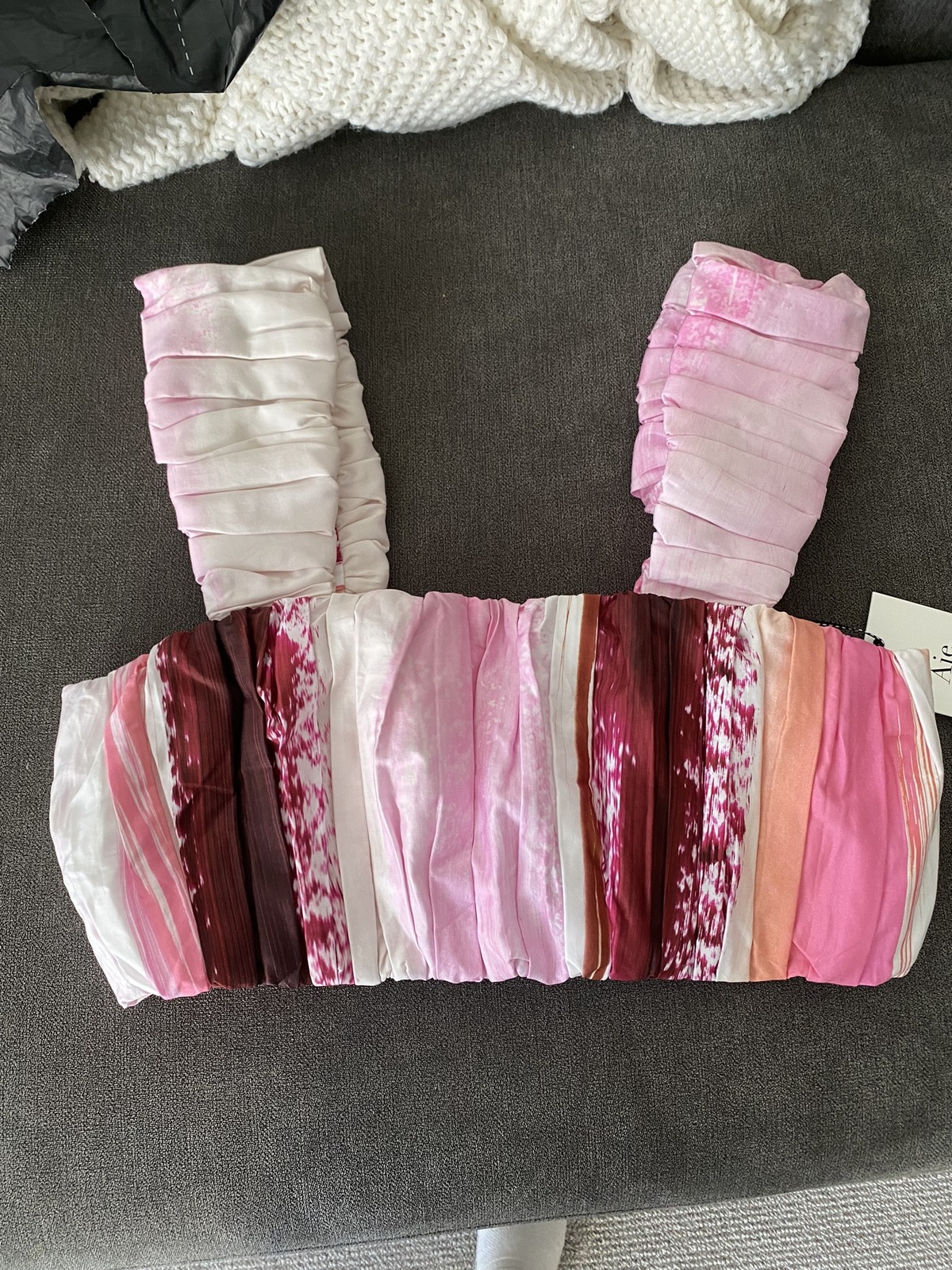 Kasbah Sunset Stripe Crop Top Size 12 BNWT