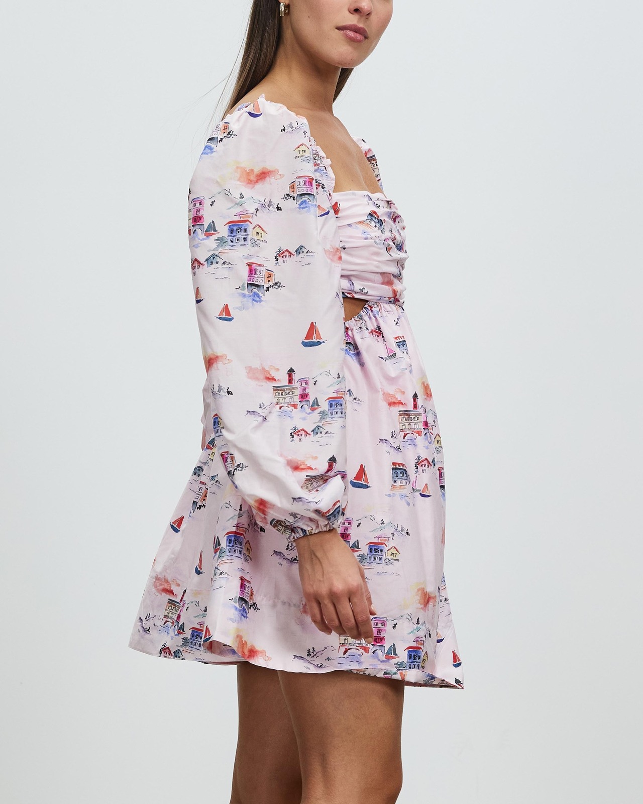 Canaletto Long Sleeve Mini Dress