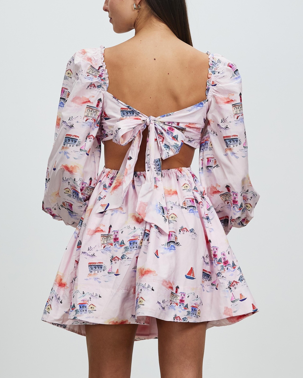 Canaletto Long Sleeve Mini Dress