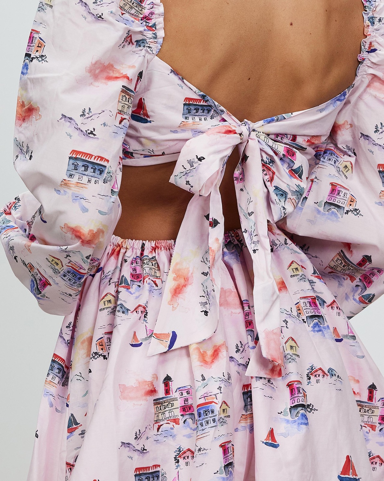 Canaletto Long Sleeve Mini Dress