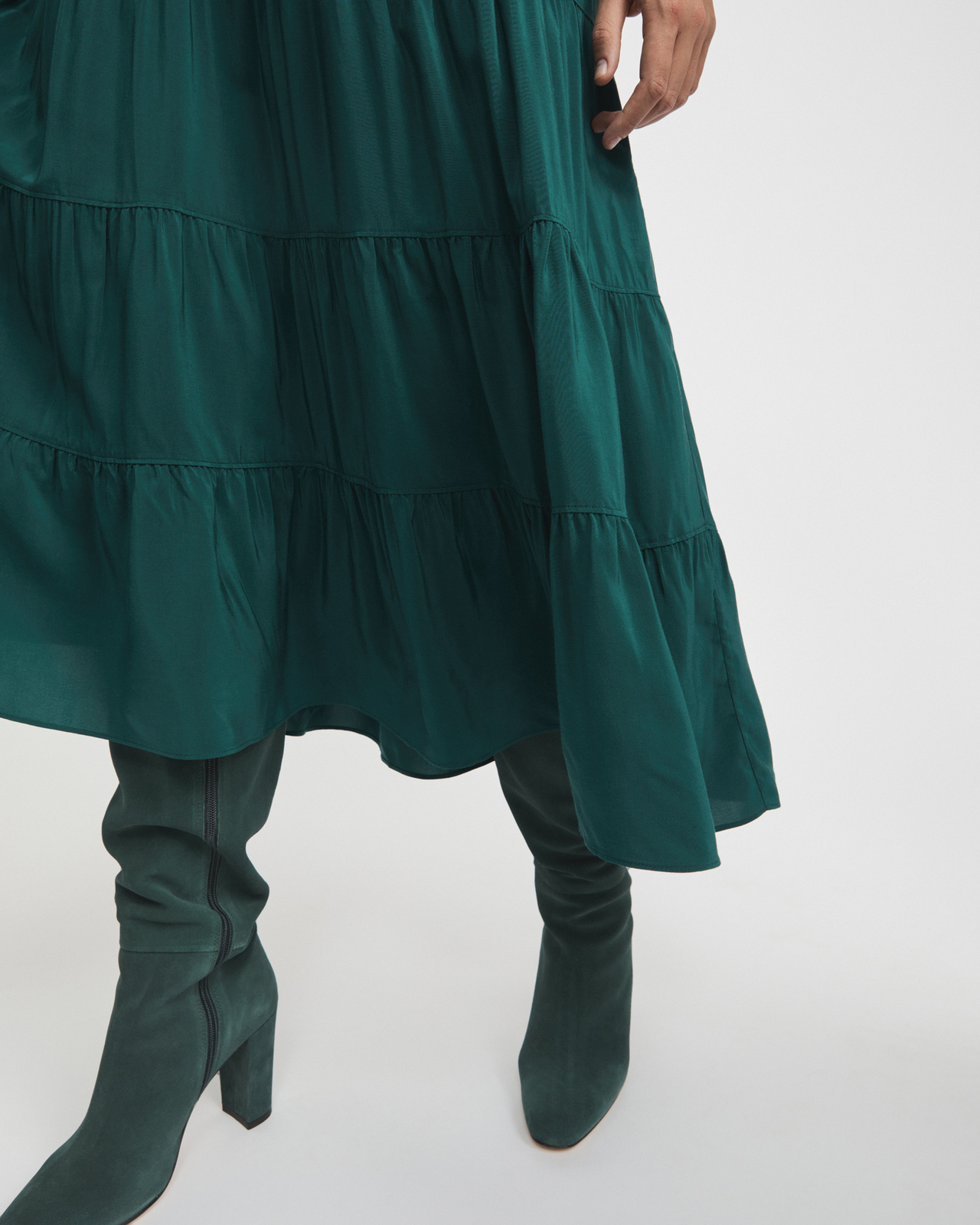 Viscose Flutter Sleeve Dress