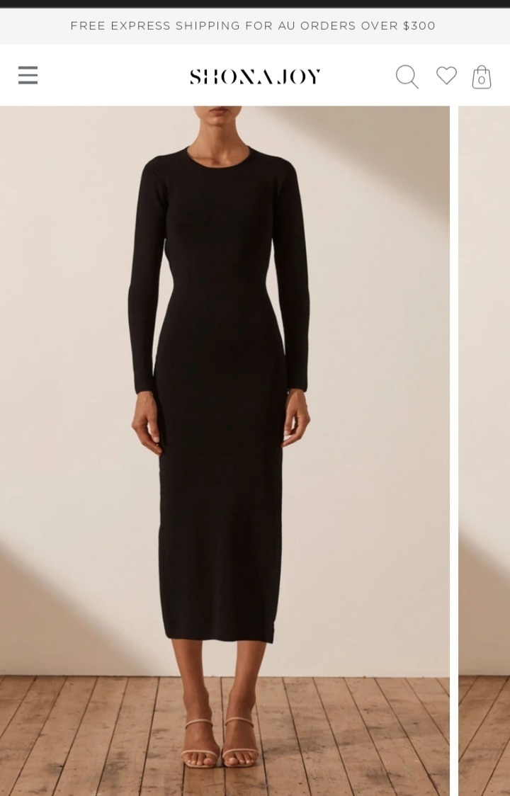 Lyon Long Sleeve Backless Midi Dress Size 10