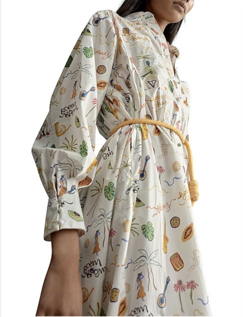 Alemais Golden Hands Shirt Dress Size 12 - AirRobe