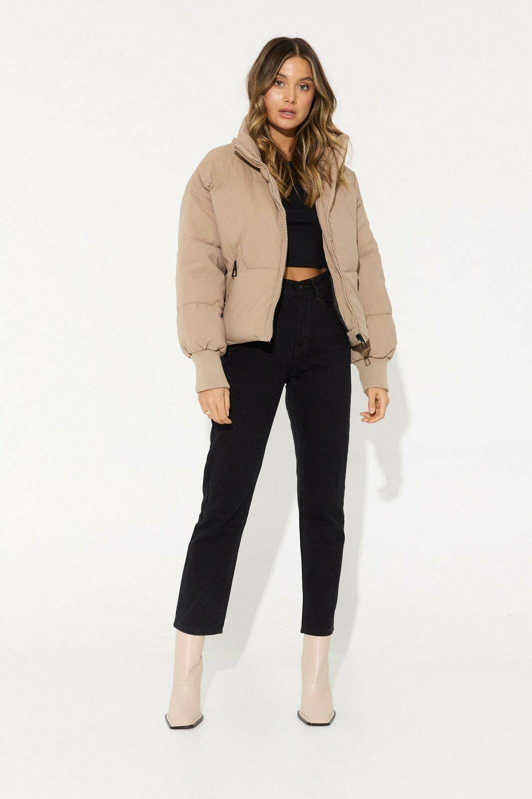 Becker Puffer Jacket Beige