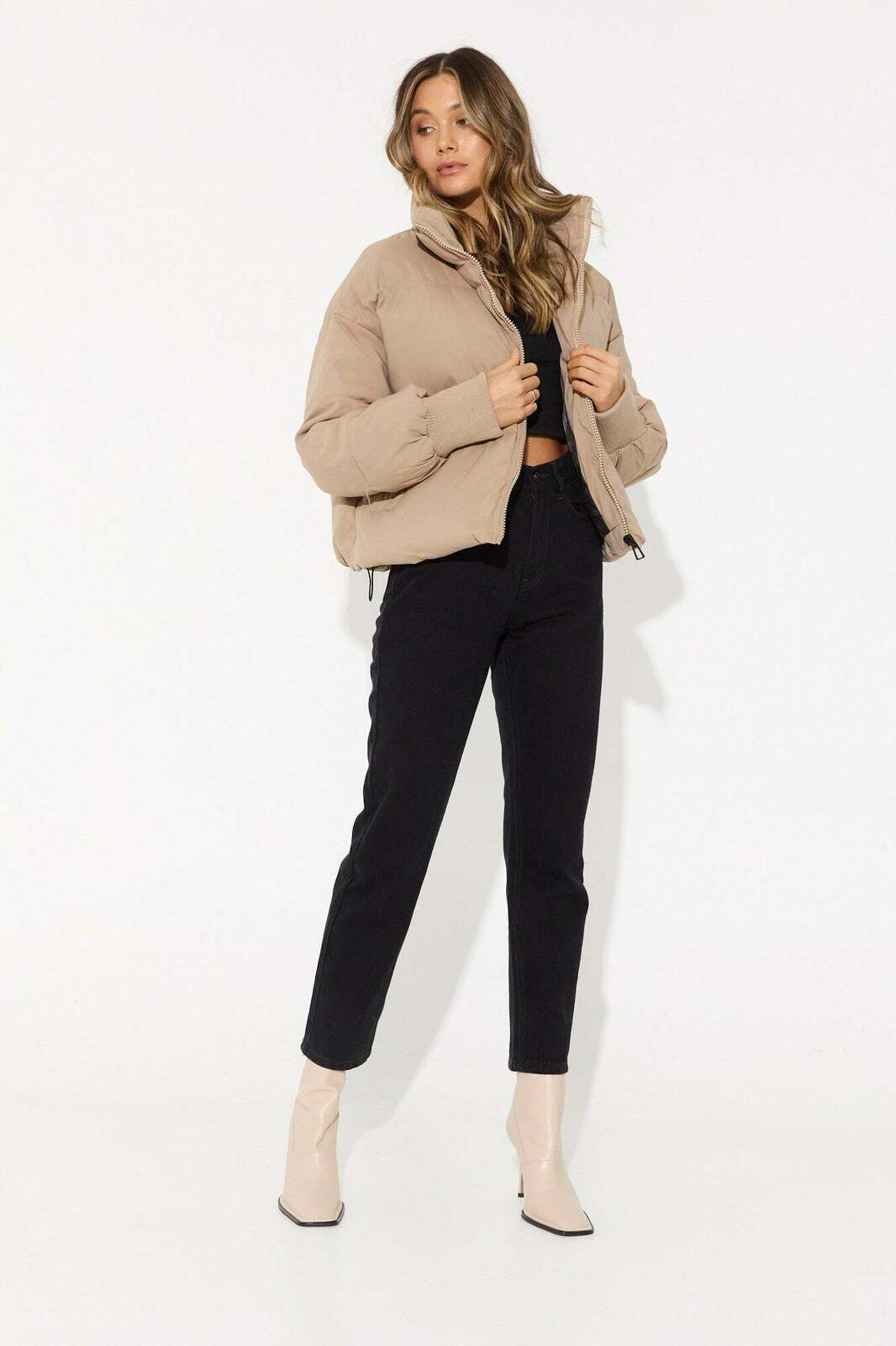 Becker Puffer Jacket Beige