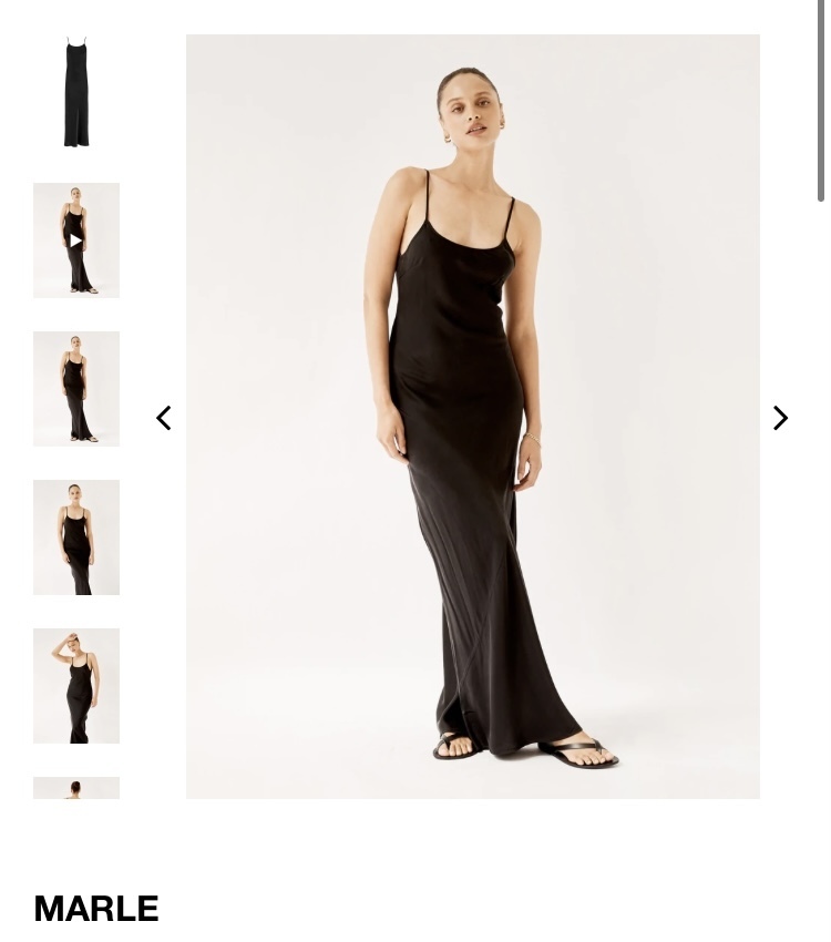 Elisa Slip Dress in Black