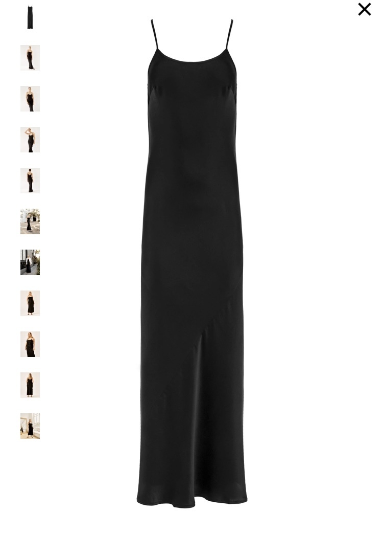 Elisa Slip Dress in Black