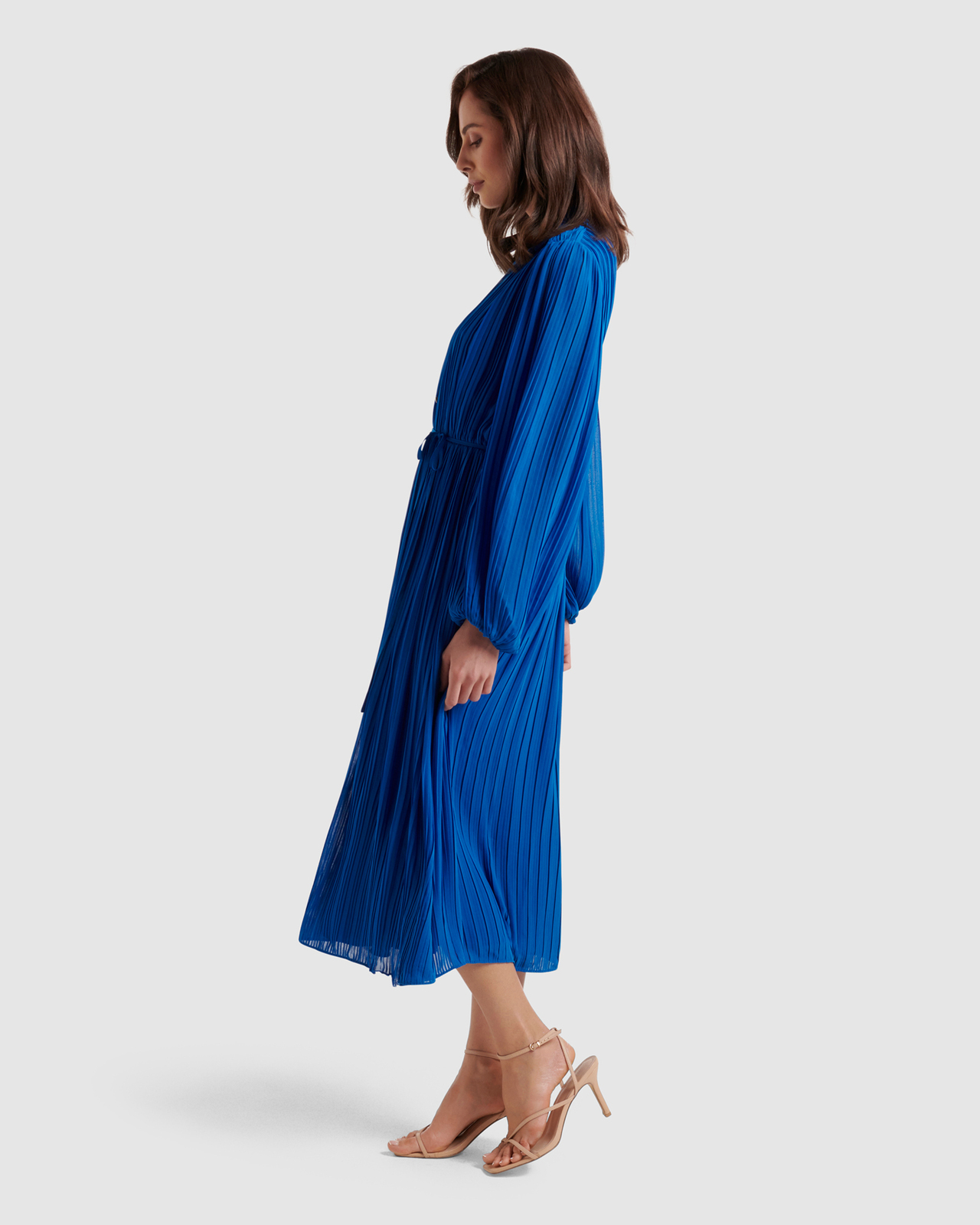 Logan Pleated Shirt Midi Dress