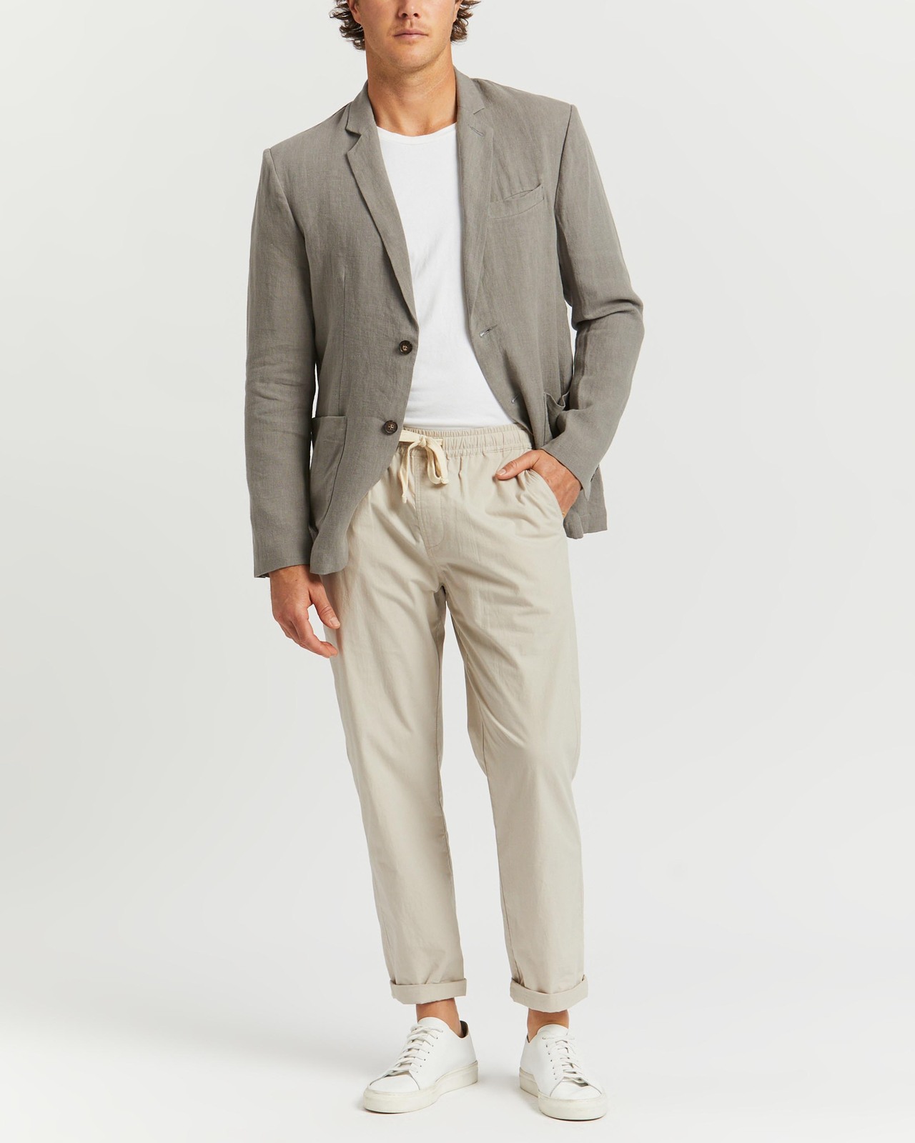 Unstructured Linen Blazer Size S