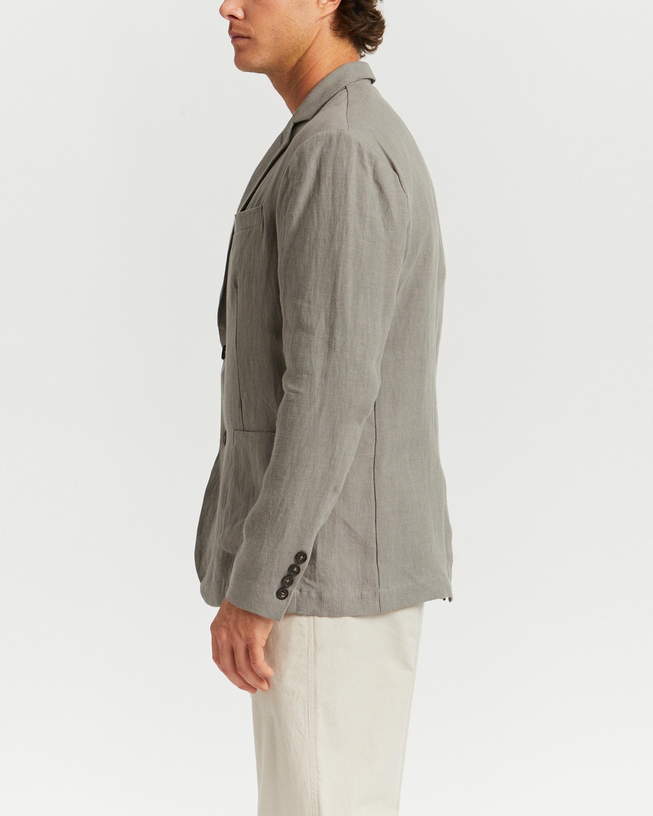 Unstructured Linen Blazer Size S