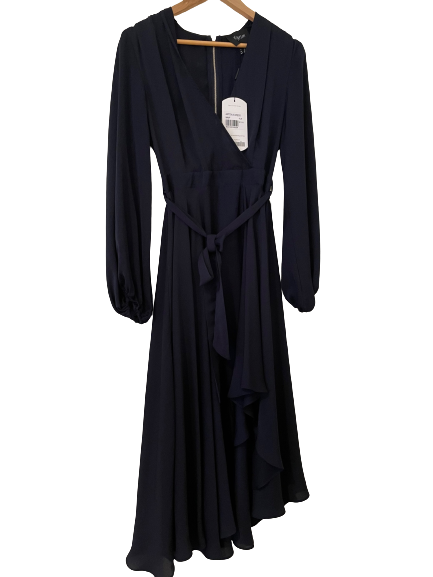 Antonia Midi Dress in Navy Blue Size 12 BNWT