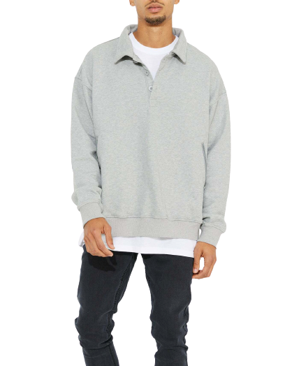 Button Down Sweater Grey - Size M BNWT
