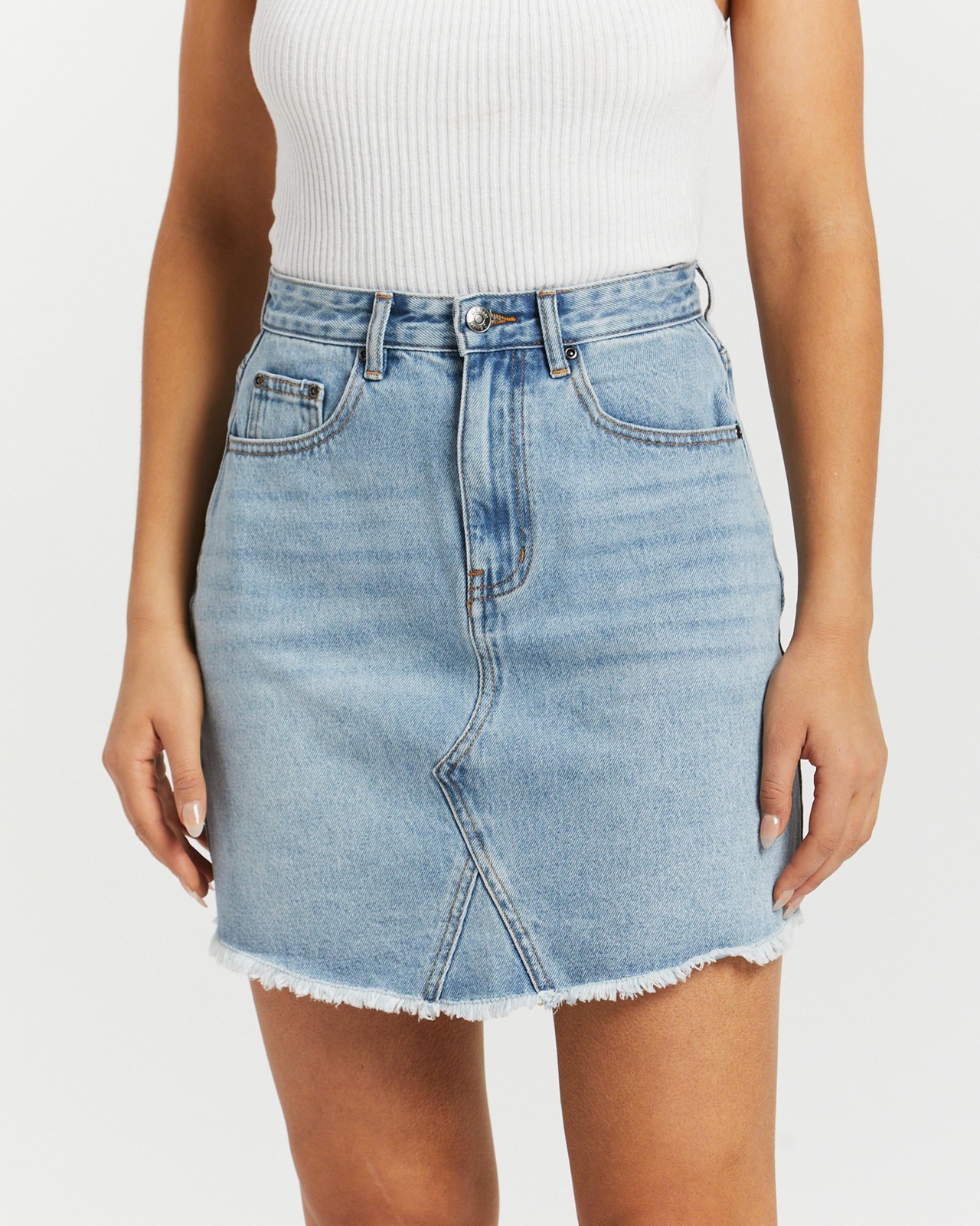 Jade Recycled Cotton Blend Denim Mini Skirt