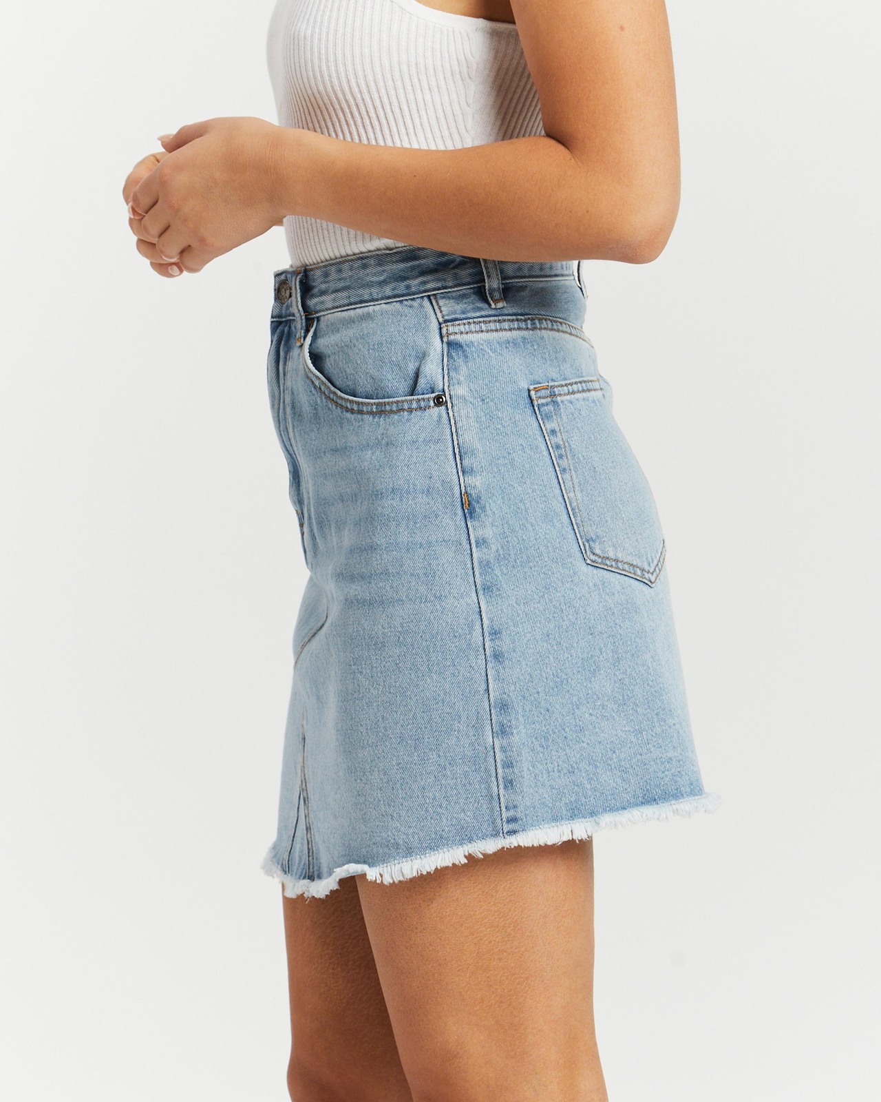 Jade Recycled Cotton Blend Denim Mini Skirt