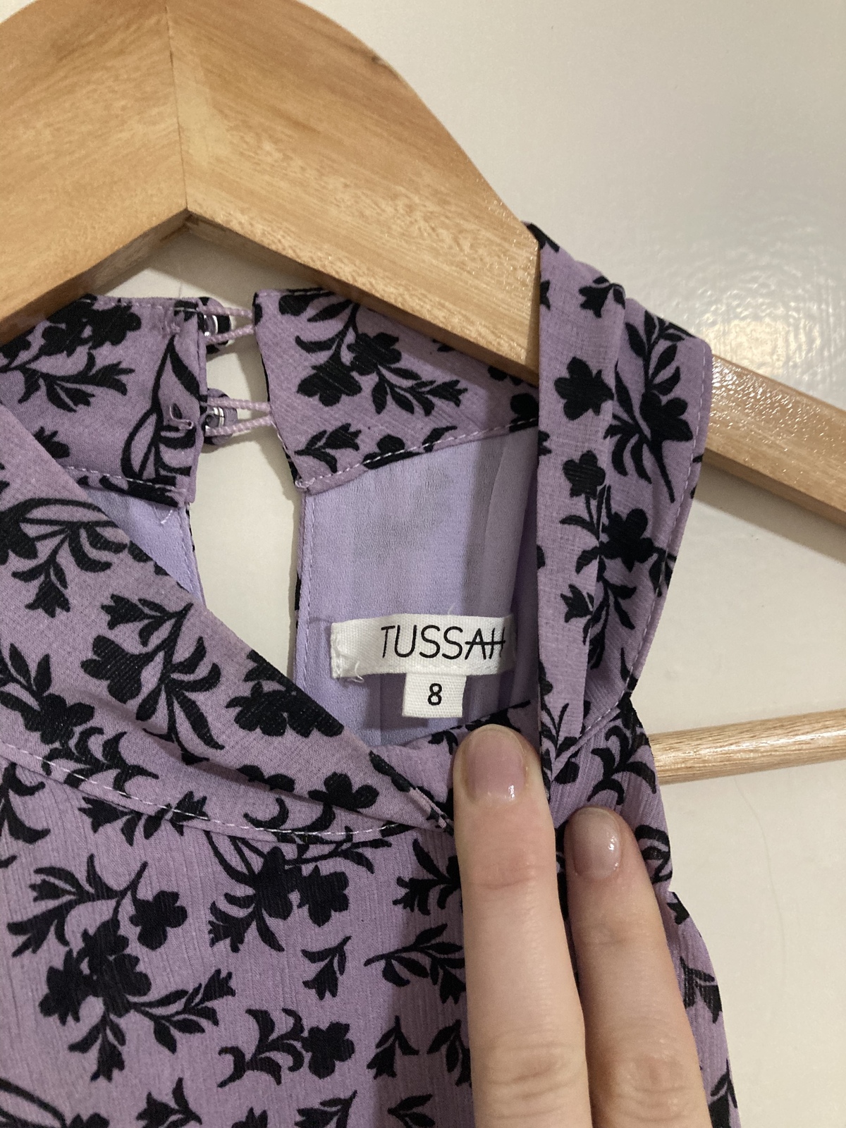 Lilac Carly high neck midi dress Size 8