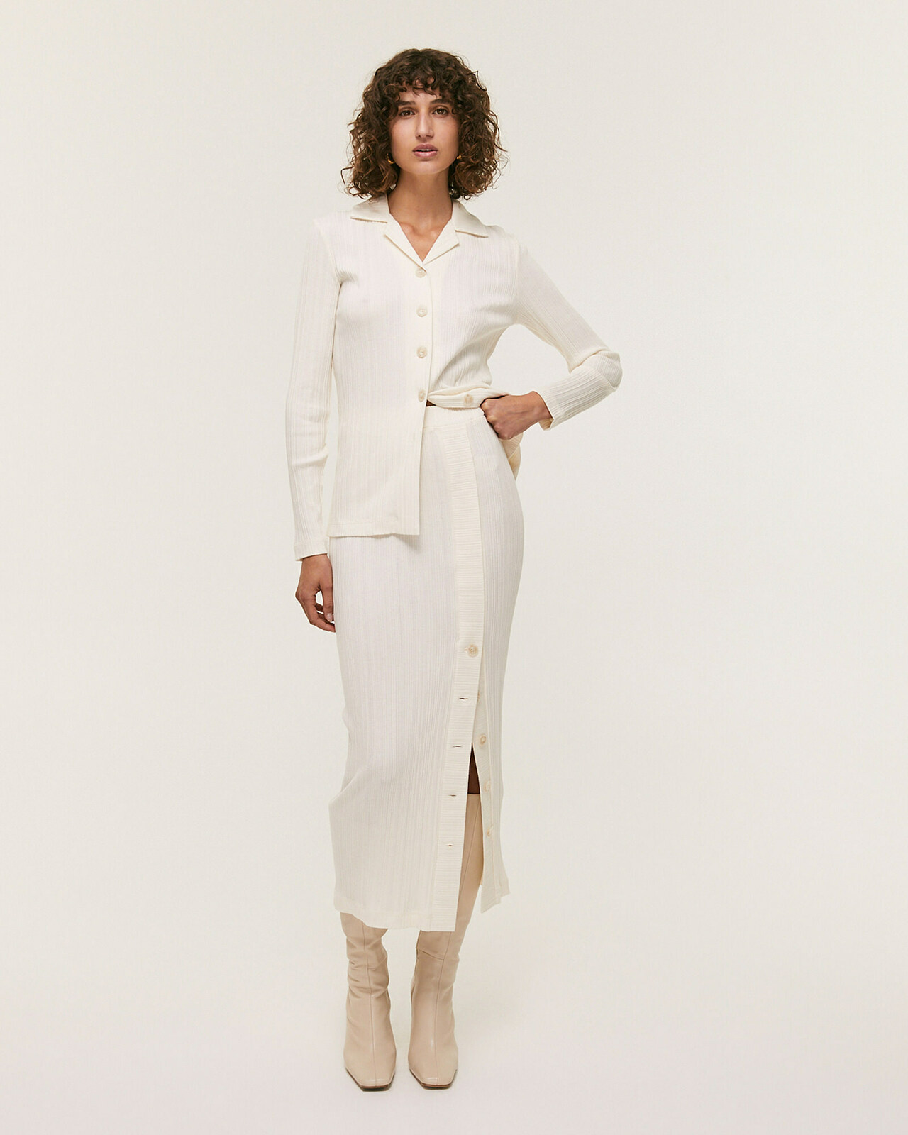SABINA SKIRT wash brown main image 1