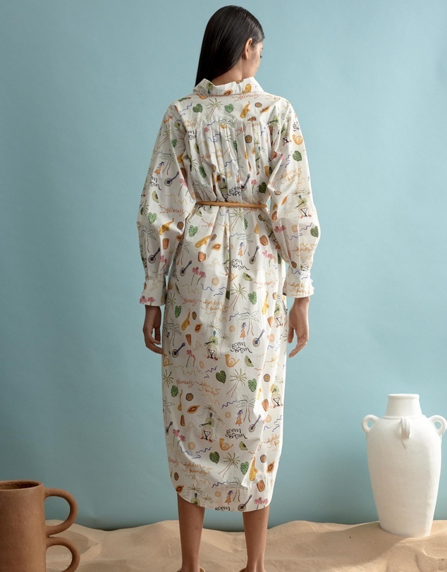 Alemais Golden Hands Shirt Dress Size 8 - AirRobe