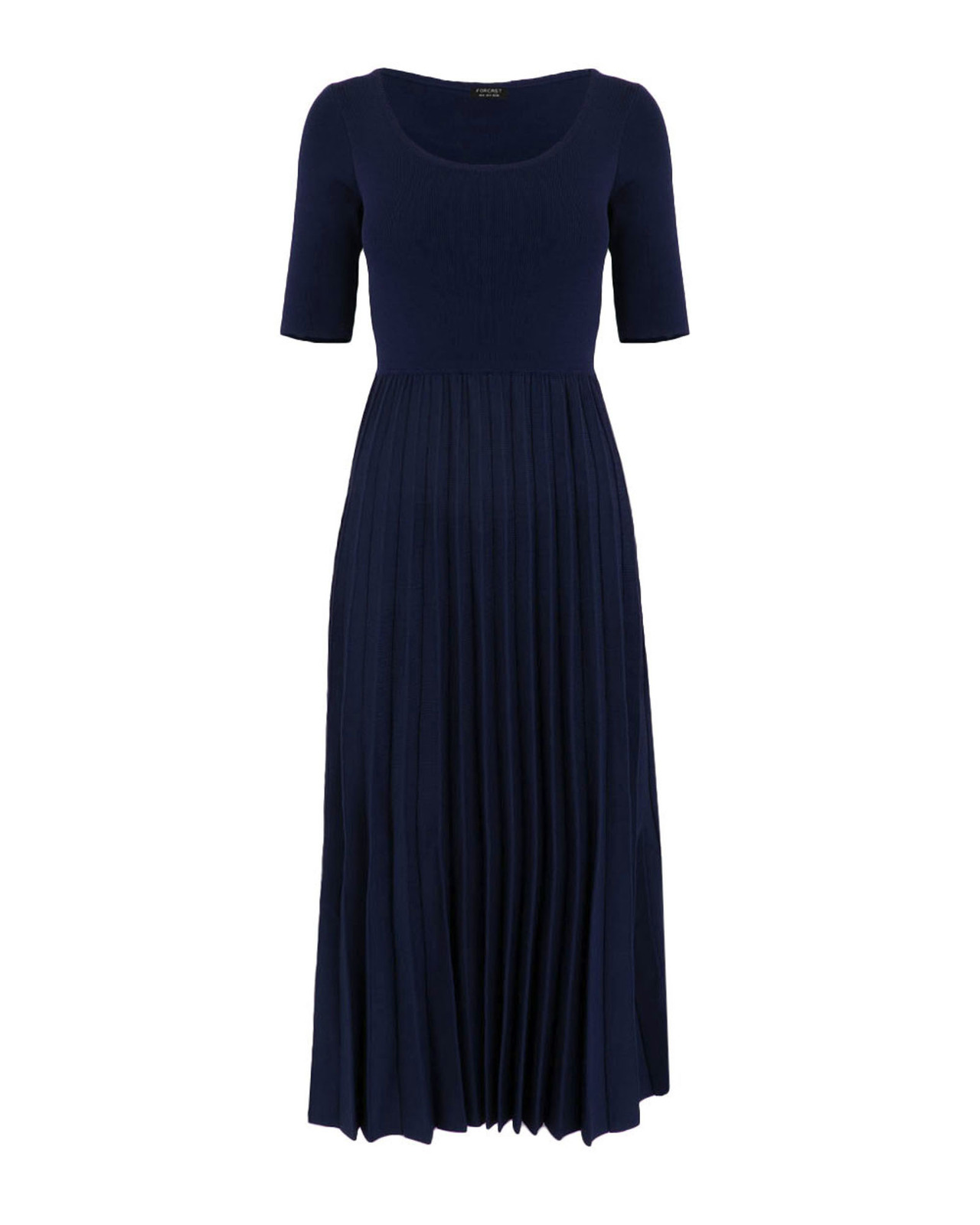 Irene Pleated Knit Dress