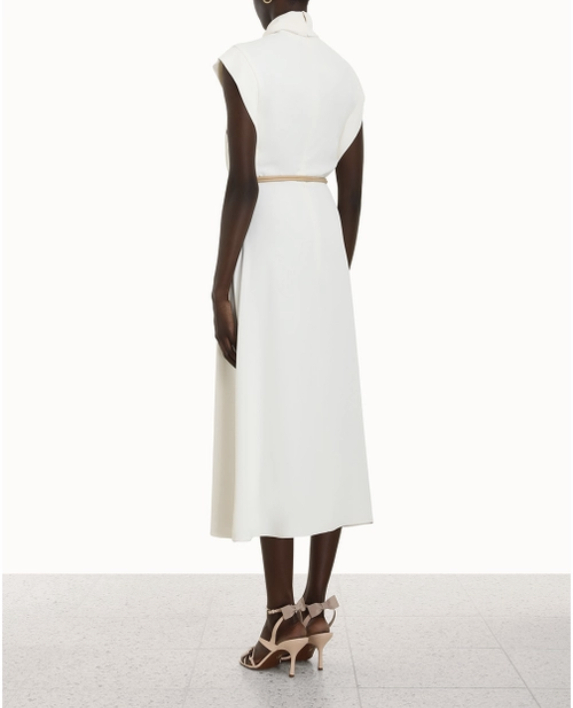 Roll Collar Midi Dress Size 4