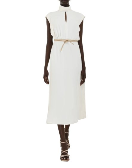 Roll Collar Midi Dress Size 4