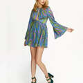 side pleated mini dress Grey Tailoring Pleated Mini Dress