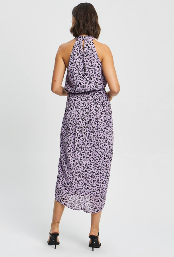 Lilac Carly high neck midi dress Size 8