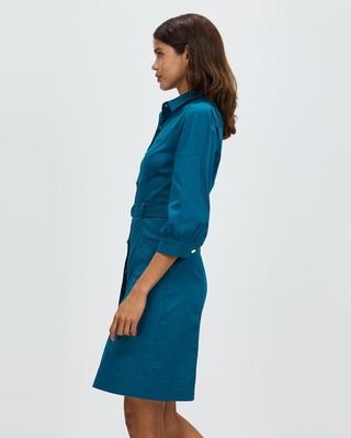 marcs shirt dress Marc Cain Silk Blend Long Shirt Dress at Sue Parkinson