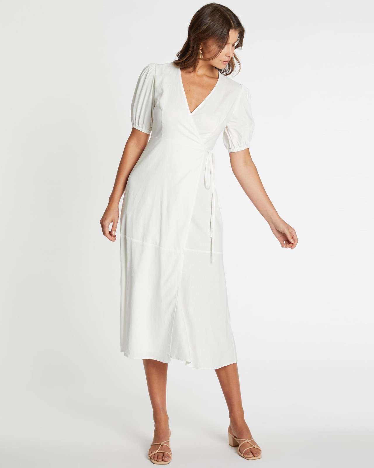 Harper Linen Wrap Dress