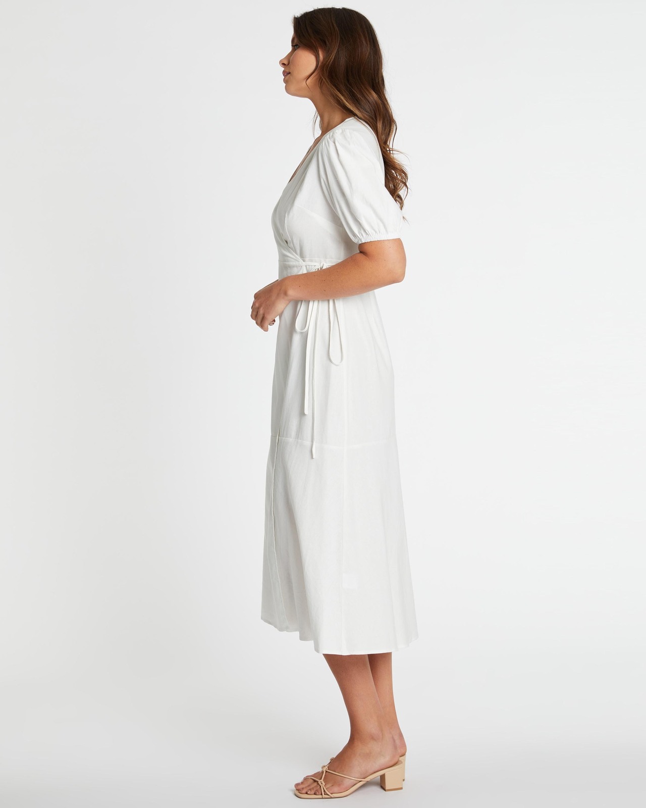 Harper Linen Wrap Dress